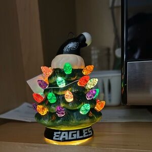 Philadelphia Eagles Holiday Tree with Multicolor Lights